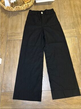 Maeve Black Wide-Leg Trousers